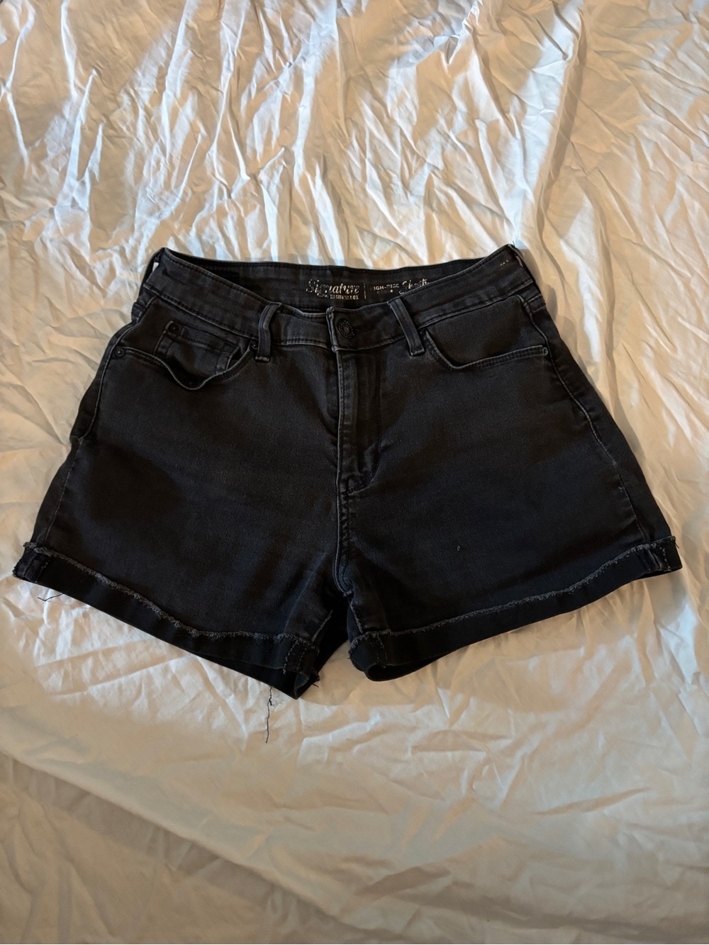 Signature by Levi Strauss Black Denim Jean Shorts
